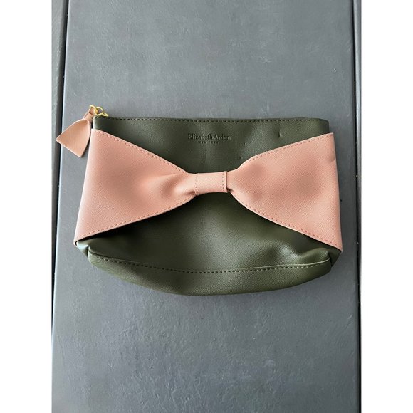 Elizabeth Arden Green with Pink Bow Cosmetic Bag - Picture 4 of 6